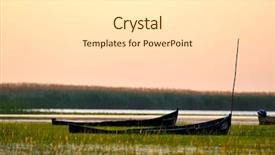  Presentation with danube delta - Presentation having danube delta landscape background and a white colored foreground