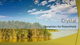  Presentation with danube delta - Colorful presentation theme enhanced with danube delta view backdrop and a light blue colored foreground