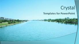  Presentation with danube - Beautiful slide deck featuring danube river backdrop and a arctic colored foreground