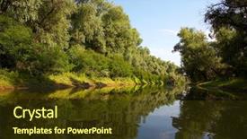  Presentation with landscape maintenance vehicle - Amazing theme having danubian delta landscape backdrop and a tawny brown colored foreground