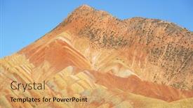  Presentation with sandstone - Presentation theme consisting of danxia-red-sandstone background and a yellow colored foreground