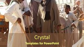  Presentation with livestock - PPT theme featuring daraw-egypt-december-29-arab background and a tawny brown colored foreground