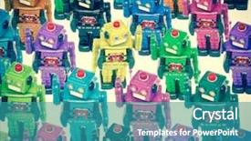  Presentation with robots - Audience pleasing presentation consisting of dare different - lots of color robots backdrop and a teal colored foreground