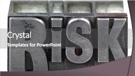  Presentation with risk - Cool new slide set with dare different - word risk in old letterpress backdrop and a dark gray colored foreground