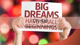  Presentation with overcome - Colorful presentation enhanced with dare overcome - big dreams have small beginnings backdrop and a coral colored foreground