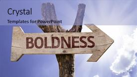  Presentation with overcome - Audience pleasing theme consisting of dare overcome - boldness sign with a beautiful backdrop and a light blue colored foreground