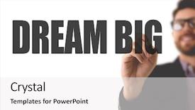  Presentation with overcome - Cool new presentation theme with dare overcome - dream big backdrop and a white colored foreground