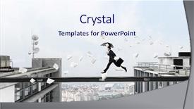  Presentation with difficulty - Cool new PPT layouts with dare overcome - fearless businessman overcoming difficulty mixed backdrop and a  colored foreground