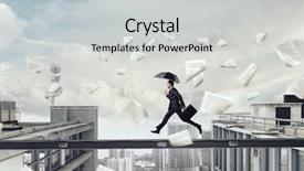  Presentation with difficulty - Colorful presentation design enhanced with dare overcome - fearless businessman overcoming difficulty mixed backdrop and a  colored foreground