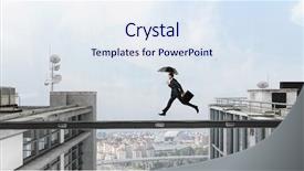  Presentation with difficulty - Colorful slide set enhanced with dare overcome - fearless businessman overcoming difficulty mixed backdrop and a  colored foreground