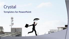  Presentation with difficulty - PPT layouts with dare overcome - fearless businessman overcoming difficulty mixed background and a  colored foreground