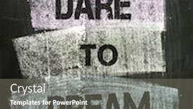  Presentation with dream - Amazing presentation design having dare-to-dream-written backdrop and a gray colored foreground