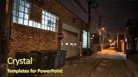  Presentation with city chicago - PPT layouts enhanced with dark and eerie industrial urban background and a wine colored foreground