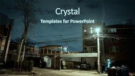  Presentation with dark night - Presentation design consisting of dark and eerie urban city background and a tawny brown colored foreground