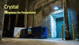  Presentation with dark night - Cool new presentation theme with dark and eerie urban city backdrop and a tawny brown colored foreground