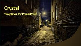  Presentation with dark night - Amazing slide set having dark and eerie urban city backdrop and a wine colored foreground