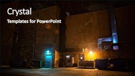  Presentation with dark night - Theme having dark and eerie urban city background and a black colored foreground