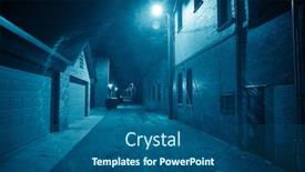  Presentation with dark night - PPT theme having dark-and-eerie-urban-city background and a ocean colored foreground