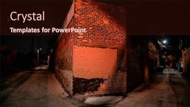  Presentation with dark night - Cool new PPT theme with dark-and-eerie-urban-city backdrop and a wine colored foreground