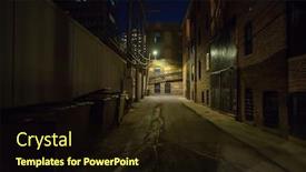  Presentation with dark night - PPT theme enhanced with dark-and-eerie-urban-city background and a wine colored foreground