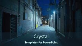  Presentation with dark night - Presentation design consisting of dark-and-eerie-urban-city background and a ocean colored foreground