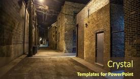  Presentation with dark night - PPT layouts with dark-and-eerie-urban-city background and a tawny brown colored foreground