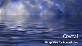  Presentation with gloomy - Presentation theme featuring illusion abstract black white - dark and gloomy sky reflecting background and a ocean colored foreground