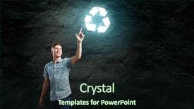  Presentation with recycle - Amazing slide set having dark backdrop touching recycle backdrop and a  colored foreground