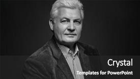  Presentation with black and darg orang preson - Theme having dark background black and white background and a dark gray colored foreground