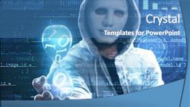 Presentation with cyber attack - Theme enhanced with dark background concept of cyber background and a teal colored foreground