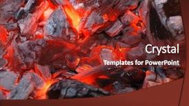  Presentation with burning coal - Cool new theme with dark background from the burning backdrop and a tawny brown colored foreground