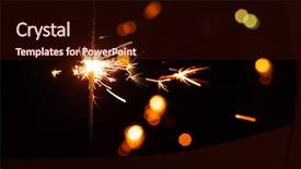  Presentation with new year - Audience pleasing slide set consisting of dark background sparkling hand fireworks backdrop and a wine colored foreground