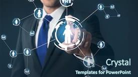  Presentation with cyber attack - Beautiful PPT theme featuring dark background threat of cyber backdrop and a navy blue colored foreground