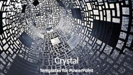  Presentation with black dark neuron connections - Amazing PPT layouts having rounded rectangle - dark black and white geometric backdrop and a gray colored foreground