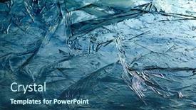  Presentation with abstract blue texture - Presentation theme featuring dark-blue-abstract-ice-texture background and a ocean colored foreground