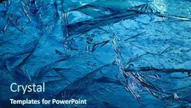  Presentation with abstract blue texture - Presentation consisting of dark-blue-abstract-ice-texture background and a ocean colored foreground