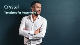  Presentation with dark blue coloured - Amazing PPT layouts having dark blue background looking aside backdrop and a ocean colored foreground