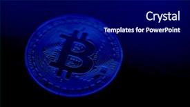  Presentation with blue gold - Amazing slides having dark blue bitcoin curency background backdrop and a  colored foreground
