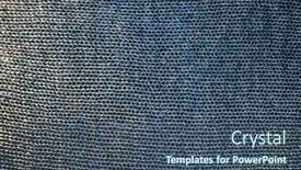  Presentation with dark blue - Slide set having dark-blue-knitted-woolen-fabric background and a ocean colored foreground