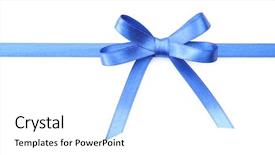  Presentation with healthcare dark blue ribbon - PPT layouts with dark blue ribbon bow isolated background and a white colored foreground