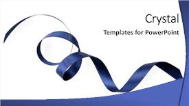  Presentation with satin - Theme consisting of dark blue satin ribbon isolated background and a white colored foreground