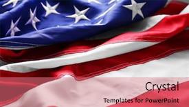  Presentation with usa flag - Amazing slides having dark blue silk fabric - usa national flag on wooden backdrop and a  colored foreground