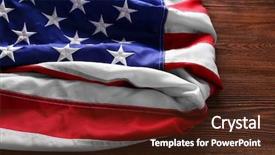  Presentation with national flag of chicago - Cool new theme with dark blue silk fabric - usa national flag on wooden backdrop and a  colored foreground