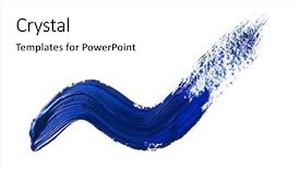  Presentation with brush stroke - Amazing slides having dark blue stroke backdrop and a white colored foreground