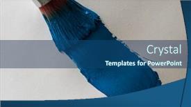  Presentation with brush stroke - Slide deck enhanced with dark blue stroke background and a ocean colored foreground