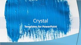  Presentation with brush stroke - Slide set consisting of dark blue stroke background and a teal colored foreground