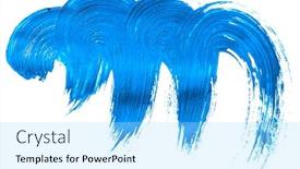  Presentation with brush stroke - Audience pleasing PPT theme consisting of dark blue stroke backdrop and a arctic colored foreground