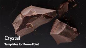  Presentation with chocolate - Presentation enhanced with dark brown - chocolate on black background background and a dark gray colored foreground