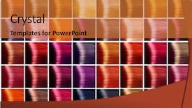  Presentation with hair color - PPT layouts featuring dark brown - hair colors palette hair colours background and a red colored foreground
