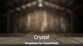  Presentation with light bulb - Presentation design with dark brown - vintage desk in old wooden background and a tawny brown colored foreground